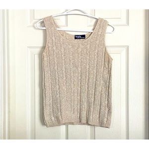 Knitted Tank Top Beige